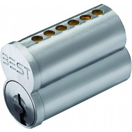 Parche Standard 6 Pin A Keyway Uncombinated Core with Spacer, Satin Chrome PA2155508
